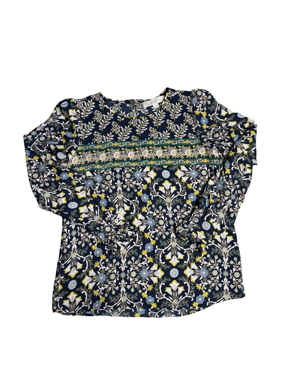 Loft Womens Floral Blouse Size XXSmall Work Wear Business Casual